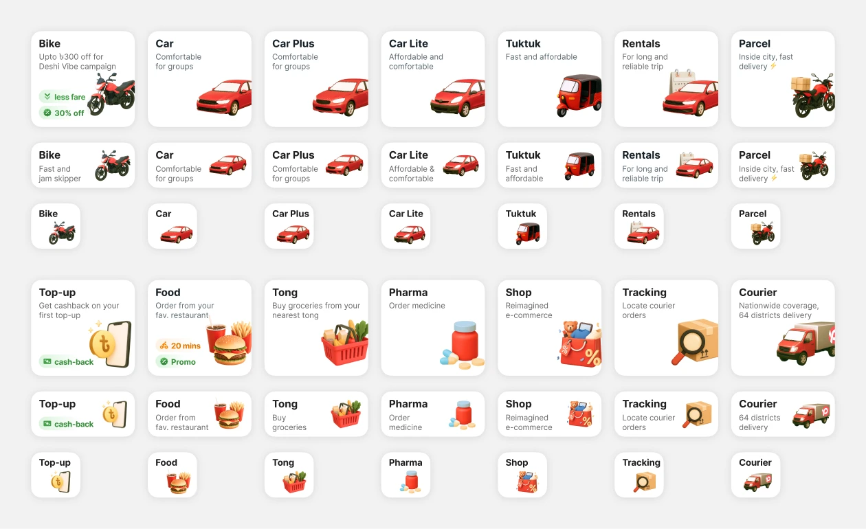 Personalised home service tiles